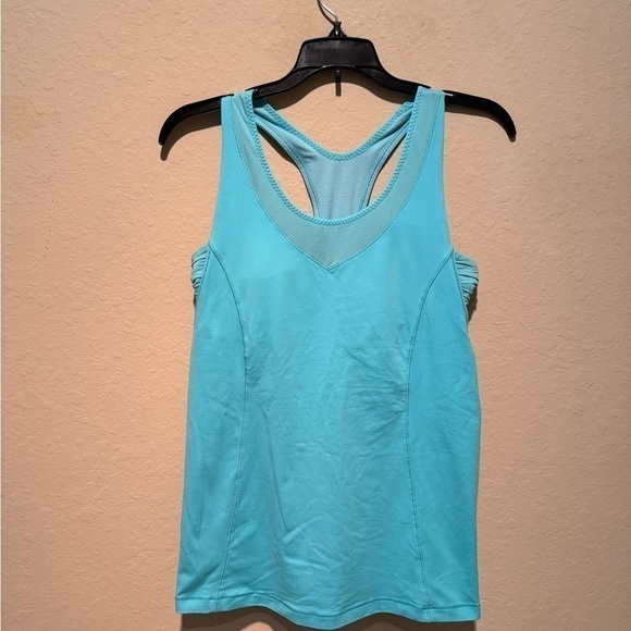 lululemon athletica Tops - Lululemon Athletica Teal Blue Racerback Workout Tank Top